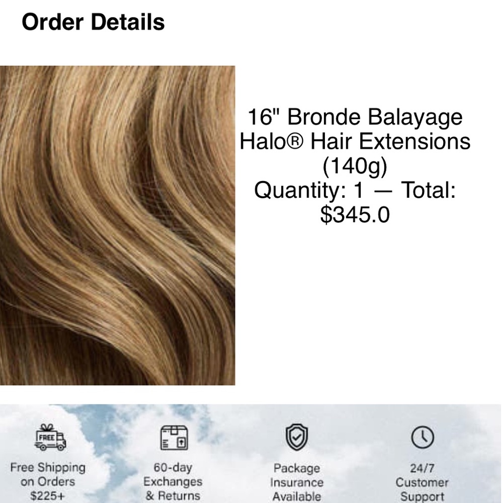 NEW: 16inch Luxy Halo Bronde Balayage Extensions (140grams)
